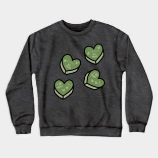 Xaden Green Hearts Crewneck Sweatshirt